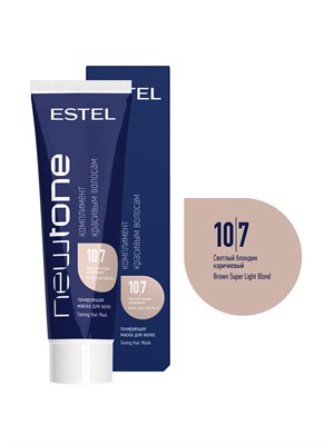 Тонирующая маска для волос NEWTONE ESTEL 10/7 Светлый блондин коричневый (60 мл) NTB10/7