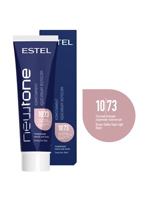 Тонирующая маска для волос NEWTONE ESTEL 10/73 Светлый блондин коричнево-золотистый (60 мл) NTB10/73