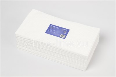 Полотенце 35*70 пачка спанлейс 45 Вафельное Стандарт белый №50 228311