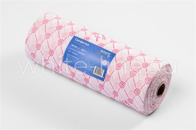 Салфетка 30*40 рулон White line розовый, 100 шт/рул. 220902