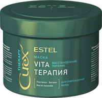 Маска "Vita-терапия" для повреждённых волос CUREX THERAPY (500 мл) CR500/M5