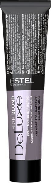101 Краска-уход De Luxe, пепельный блондин ультра (High blond) (60мл)